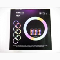 Кольцевая LED лампа RGB MJ18 45см 220V 3 крепл.тел + пульт + чехол