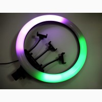 Кольцевая LED лампа RGB MJ18 45см 220V 3 крепл.тел + пульт + чехол