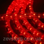 Светодиодный дюралайт LED-2W-100-240V (36 св. /м, АС 220 В, красный)