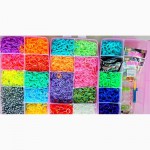 Набор резинок для плетения 22000 резинок Rainbow LOom Bands