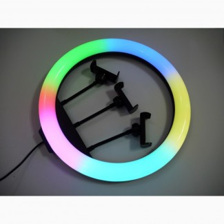 Кольцевая LED лампа RGB MJ36 36см 3 крепл.тел USB