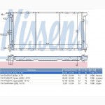 Радиатор Volkswagen Passat, Santana 1, 6 TD