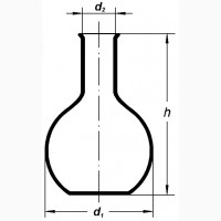 Колба плоскодонная КП-1000мл термостойкая ТС