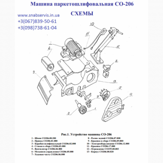 Запчасти к паркетошлифовальной машине СО 206