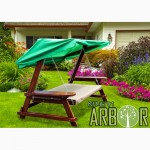 Садовые качели из дерева «Arbor» - Ваше лучшее решение для отдыха. Доставка по Украине