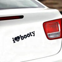 Наклейка на авто I Love Booty-Я люблю добычу