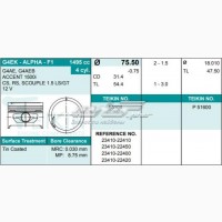 Hyundai/Kia 2341022410, Поршень, шатун Хюндай Акцент 1.5, 12V, оригина