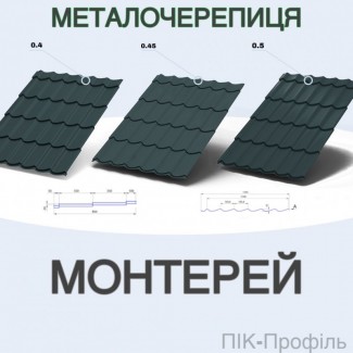 Металочерепиця Монтерей, черепиця