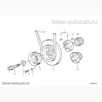 Шкив коленвала БМВ, BMW 1 280 958, M20, M21 оригинал