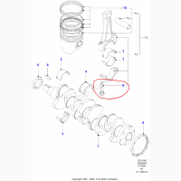 Ford 1053066, Болти шатуна Форд Эскорт 1.6 -1.8 -2.0, 16v, Zetec-E