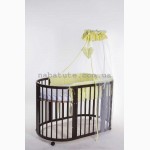 Кроватка овальная трансформер 6 в 1 (аналог Stokke Sleepi). Кроватка круглая ovalbed