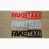 Наклейка на авто FakeTaxi Красная, Черная, Белая