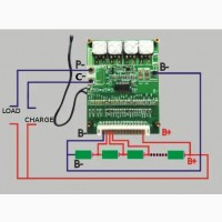 BMS 13S 30А с датчиком температуры для Li-ion батарей 48 В