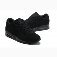 Кроссовки Nike Air Max 90 VT black натуральный замш зимние теплые черные