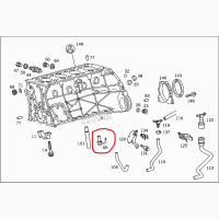 Mercedes A1111800143, Маслофорсунки Mерседес дв. М111, оригінал