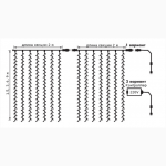 Светодиодная гирлянда занавес 2 на 3 метра, гирлянда дождь