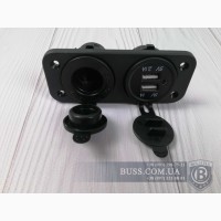 Врезная розетка USB и 12V (прикуриватель) в автомобиль