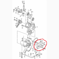 VAG 037145813C, Кронштейн компресора Фольксваген G60, оригінал