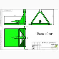 Винтовой конусный дровокол для мини трактора. Навесной колун