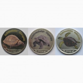 Красиві монети фауна Черепахи