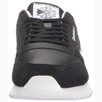 Кроссовки Reebok CL Leather Ripple Low Black White Черные мужские