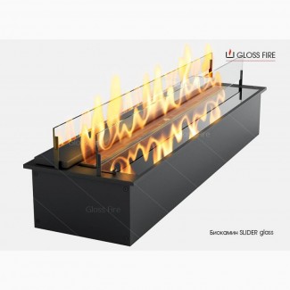 Дизайнерський біокамін SLIDER glass 900 Gloss Fire