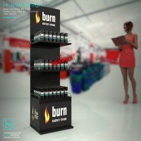 Заказать рекламные торговые стойки Burn. От Bendvis