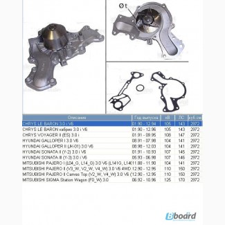 Насос водяной / помпа Chrysler Lebaron / Voyager / Sonata / Pajero