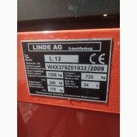 Штабелер Електро Навантажувач електричний 730 Linde L12 * 1, 2т 3.80м