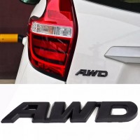 Наклейка на авто AWD Металлическая чёрная не ржавеет