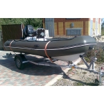 Лодка RiB Captain 450 с жестким корпусом из пластика с баллоном 52см их пвх